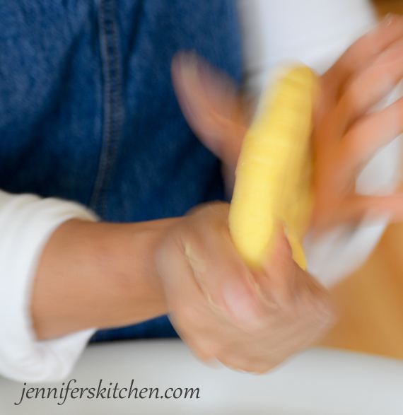 She's fast at shaping the arepas