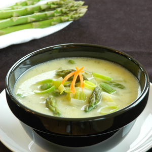 Cream of Asparagus and Leek Soup - Comfort Food that actually helps with weight loss!