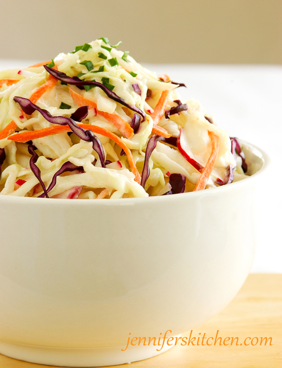 Mayofree coleslaw recipe JennifersKitchen