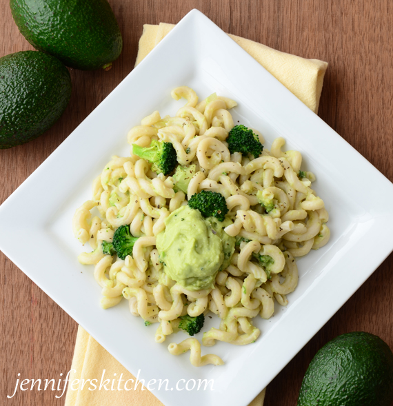 Avocado sauce on Pasta