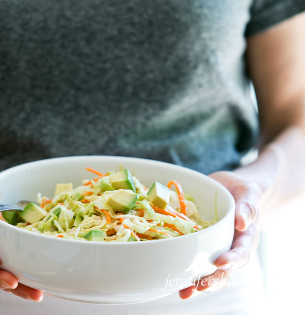 6-ingredient Avocado Cabbage Slaw