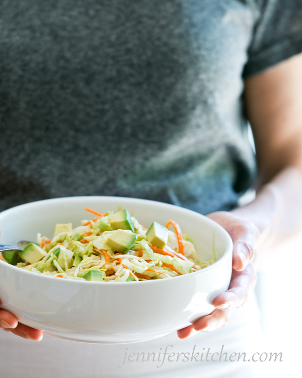 Coleslaw with avocado