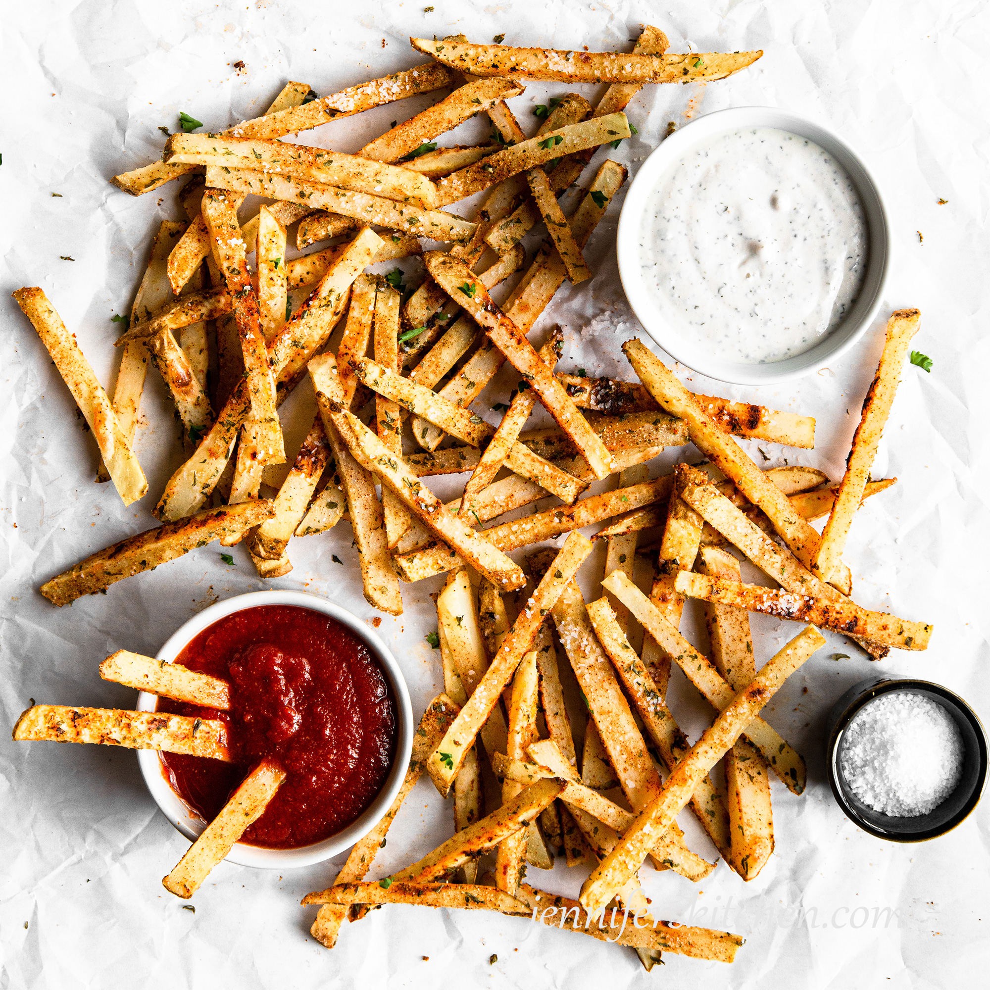 Healthy, No-Oil, Baked Fries
