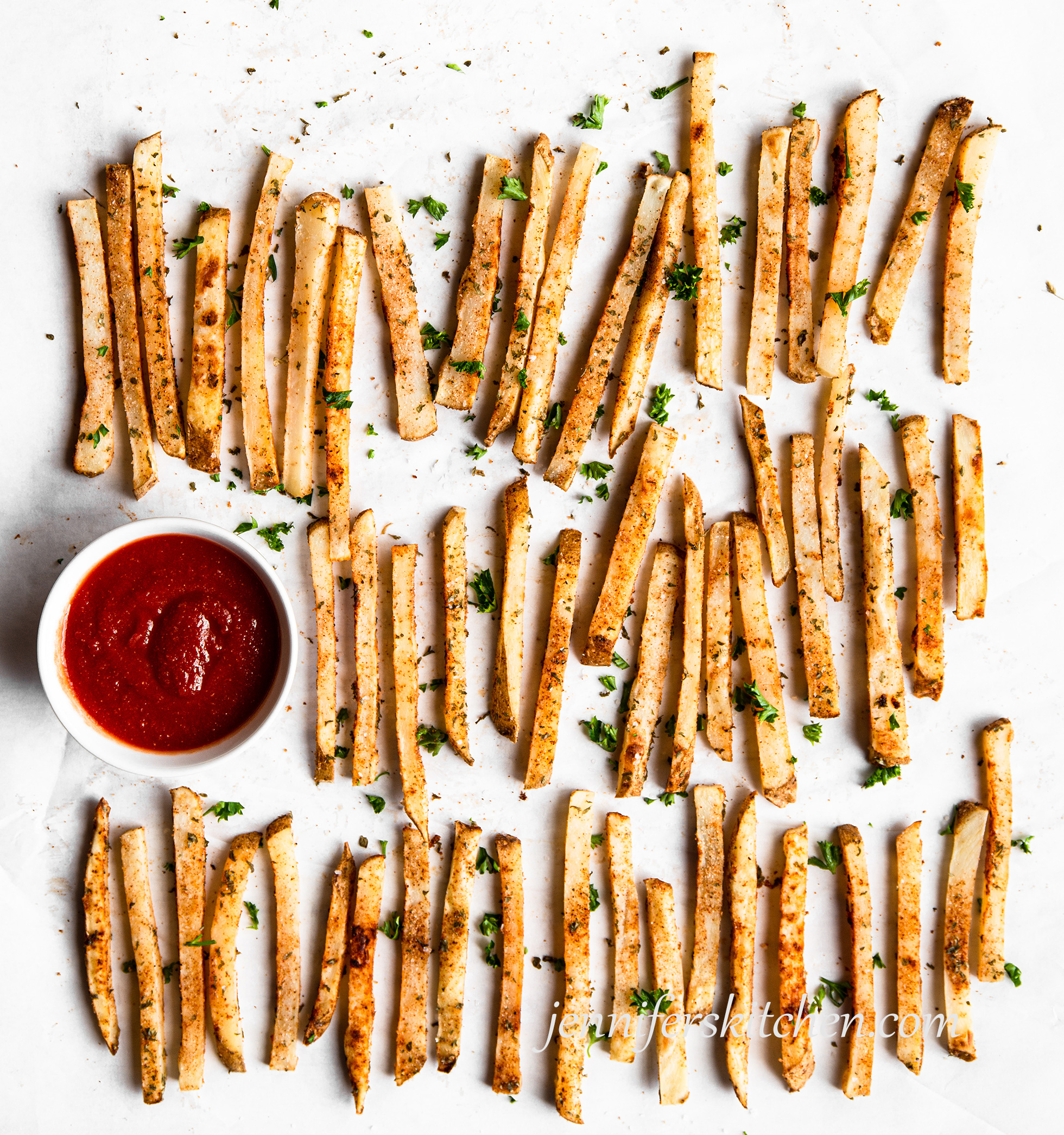 Healthy, No-Oil, Baked Fries