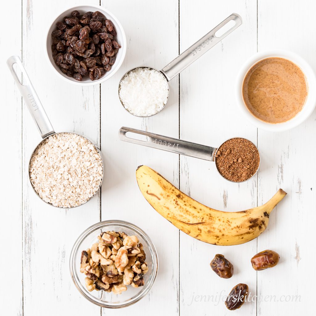 Ingredients for Sugar-Free Banana Breakfast Cookies 