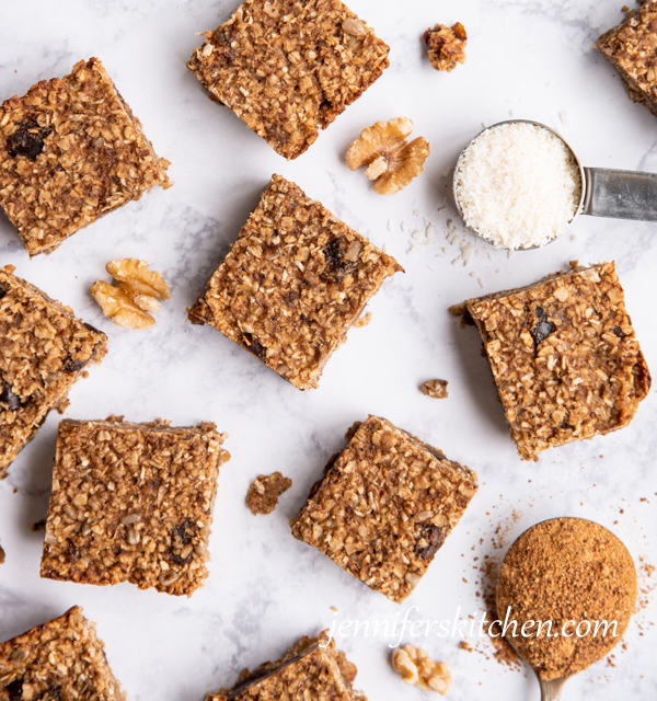 Sugar-Free, Oil-Free, Gluten-Free Breakfast Bars