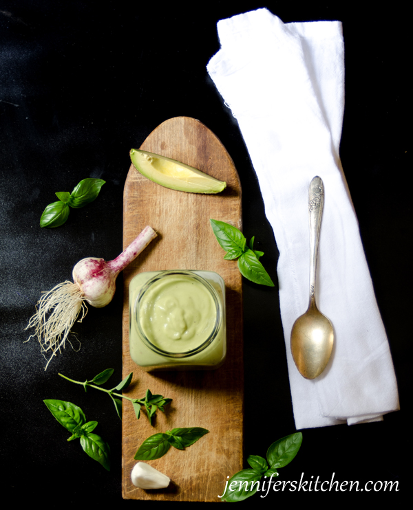 Vegan Basil Avocado Salad Dressing