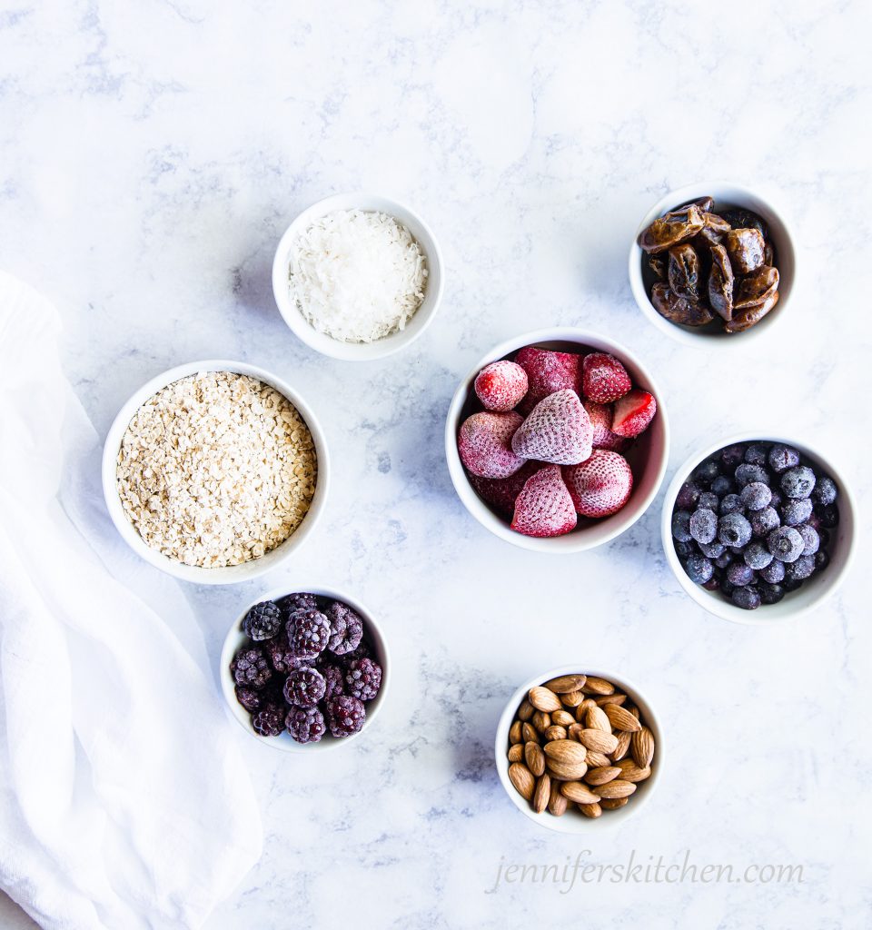 Ingredients for Sugar-Free Breakfast Bars