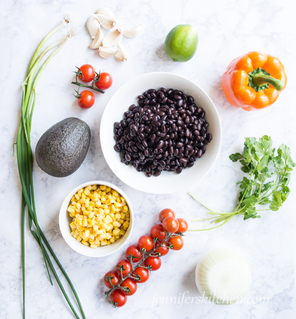 Vegan Gluten Free Black Bean Veggie Salad