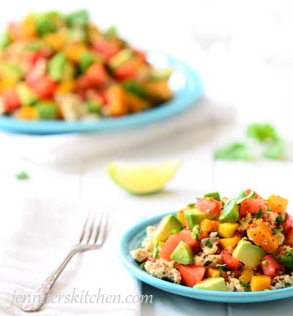 Butternut-Tofu-Scramble with avocado