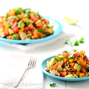 Butternut Tofu Scramble with Avocado