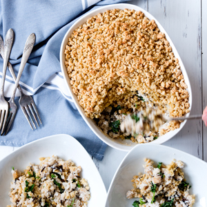Chickpea, Kale, and Wild Rice Casserole