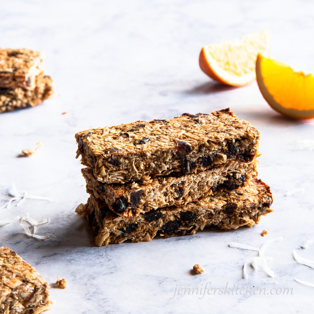 Gluten-Free, Sugar-Free, Oil-Free Coconut Breakfast Bars