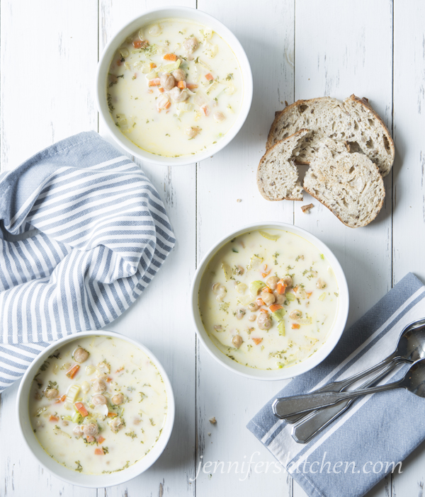 Cream of Chickpea Soup - JennifersKitchen