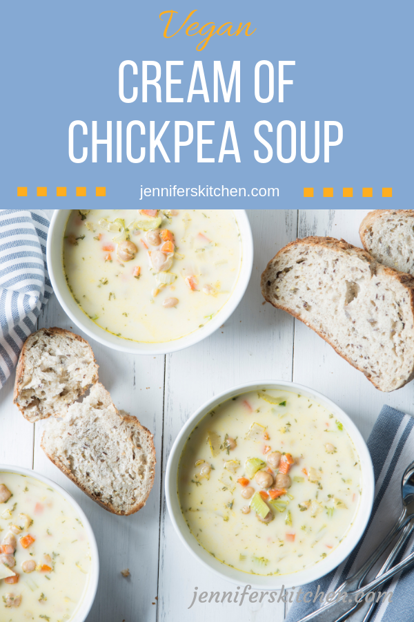 Cream of Chickpea Soup - JennifersKitchen