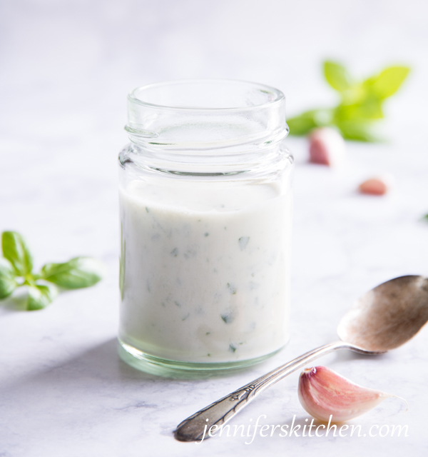 Creamy Fresh Basil Salad Dressing