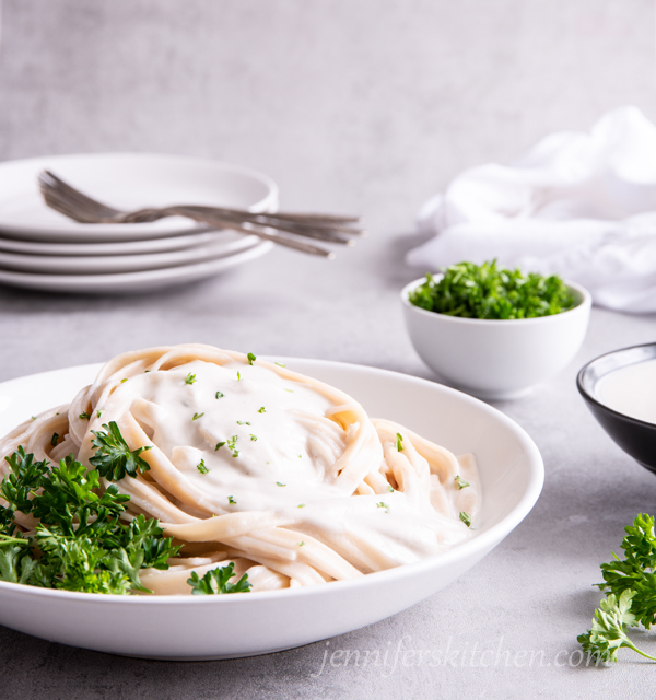 vegan Fettuccine Alfredo 