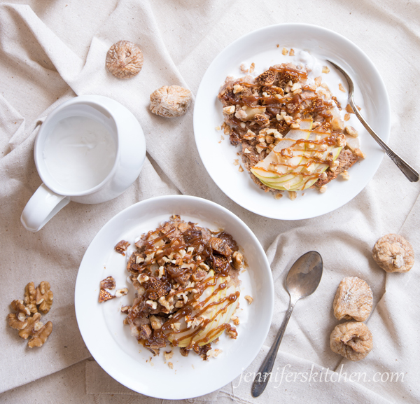 Fig Pear Oat Bake