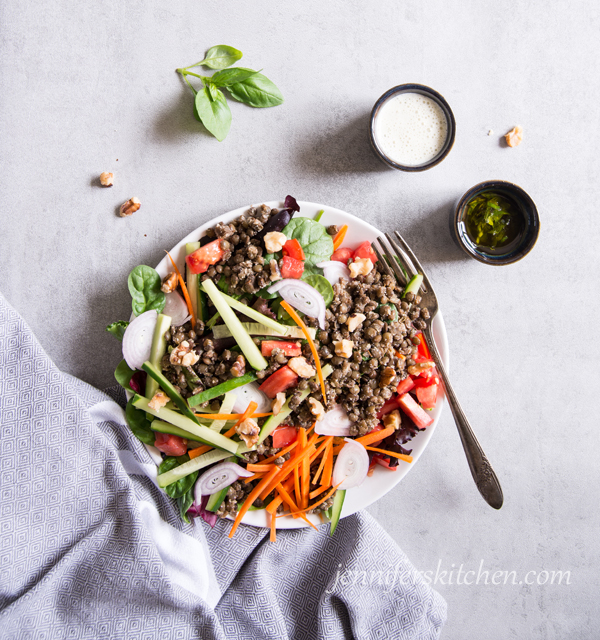French Lentil Salad - healthy vegan glutenfree