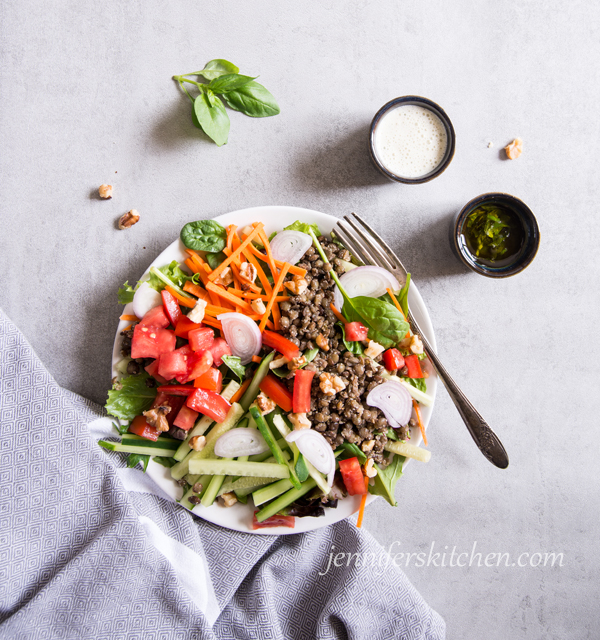 French Lentil Salad - healthy vegan glutenfree