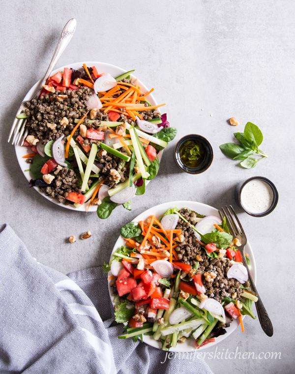 French Lentil Salad - healthy vegan glutenfree