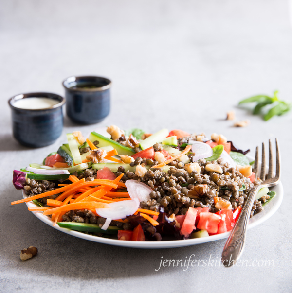 French Lentil Salad - healthy vegan glutenfree