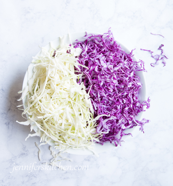 beautiful red cabbage and green cabbage