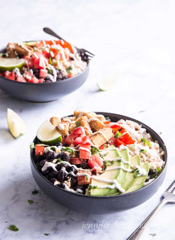 Lime Rice and Beans Bowl