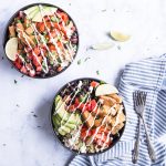 Vegan and Gluten-Free Lime, Rice, and Black Bean Bowl with Tofu