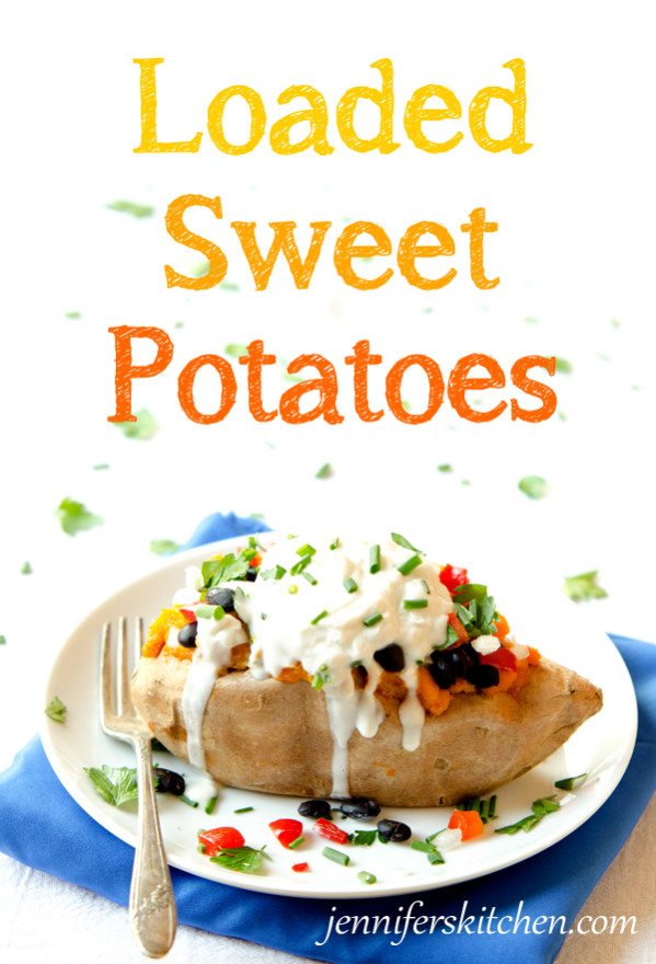 Loaded Sweet Potatoes - JennifersKitchen