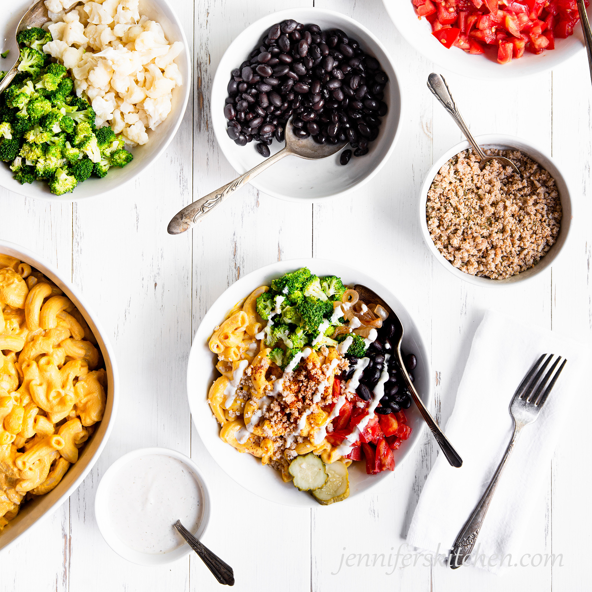 Vegan Macaroni and Cheese Bar Buffet