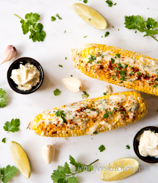 Healthy Buttery Spread on corn on the cob