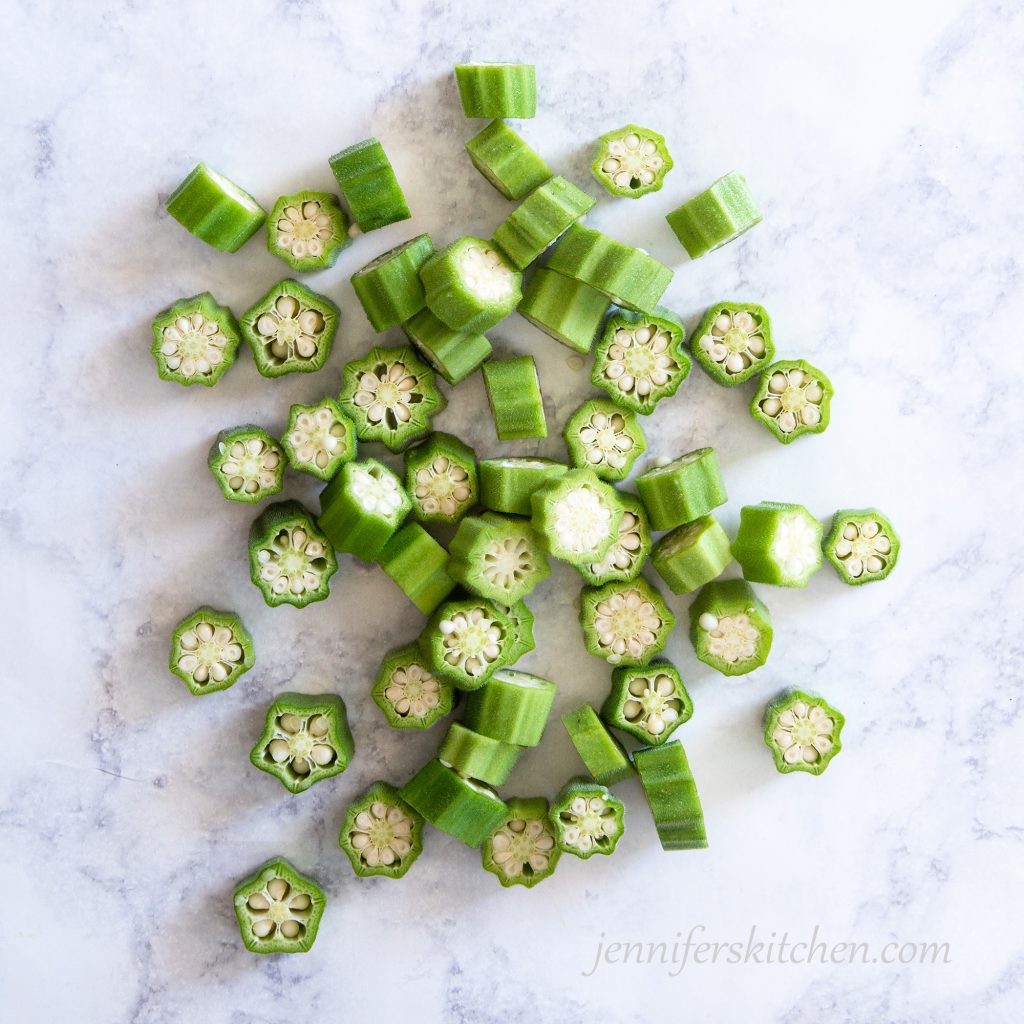 Oil-Free Baked Breaded Okra - JennifersKitchen