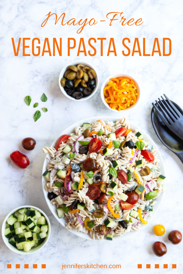 Creamy Pasta Salad (Vegan/Gluten-Free) - JennifersKitchen