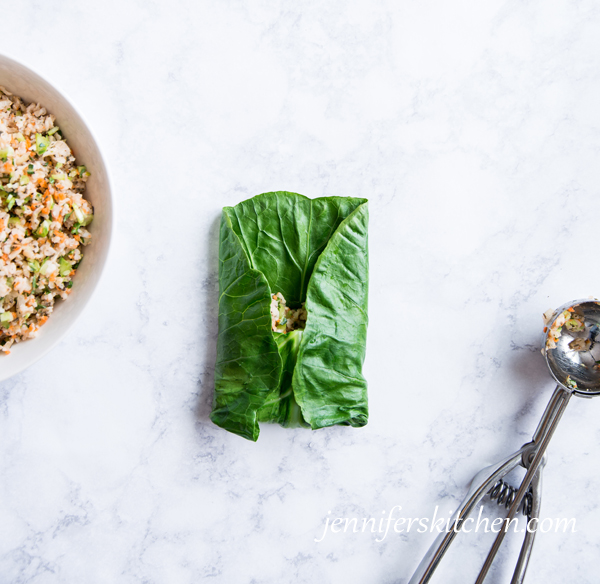 Vegan, Gluten-Free Stuffed Collard Leaves