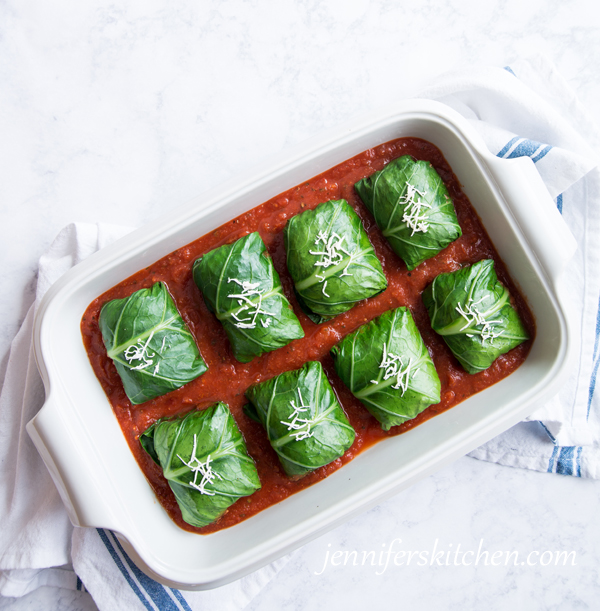 Vegan, Gluten-Free Stuffed Collard Leaves