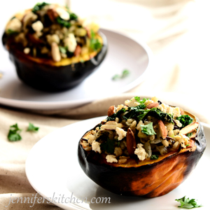 Maple Wild-Rice Stuffed Squash