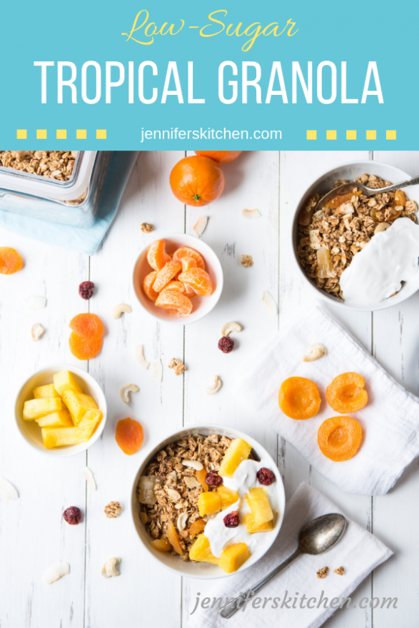 LowSugar Tropical Granola JennifersKitchen