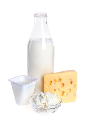 Butter, milk, cheese, yogurt